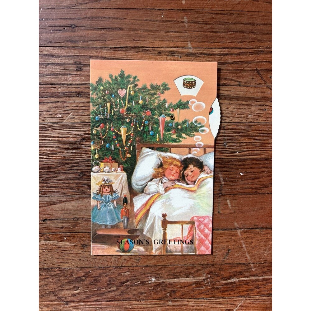 Vintage season greetings postcard ephemera 1985